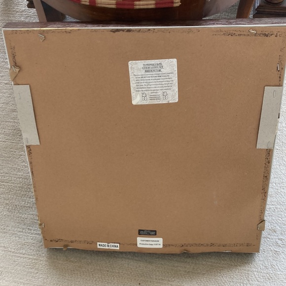 Kirklands like new 15 in square LOVE natural moss art framed - Picture 4 of 4